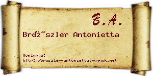 Brüszler Antonietta névjegykártya